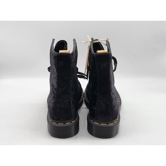 Dr. Martens Vegan 31020 Black Crushed Velvet Womens Boots Size‎ 5 - Picture 5 of 8
